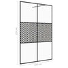 Walk-in suihkun seinäke kirkas ESG-lasi 140x195 cm musta