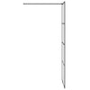Walk-in suihkun seinäke kirkas ESG-lasi 80x195 cm musta