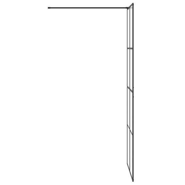 Walk-in suihkun seinäke kirkas ESG-lasi 80x195 cm musta