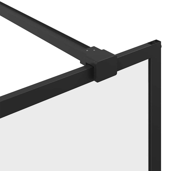 Walk-in suihkun seinäke kirkas ESG-lasi 80x195 cm musta