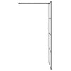 Walk-in suihkun seinäke kirkas ESG-lasi 90x195 cm musta