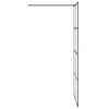 Walk-in suihkun seinäke kirkas ESG-lasi 100x195 cm musta