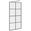 Walk-in suihkun seinäke kirkas ESG-lasi 100x195 cm musta
