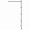 Walk-in suihkun seinäke kirkas ESG-lasi 115x195 cm musta