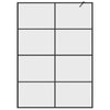 Walk-in suihkun seinäke kirkas ESG-lasi 140x195 cm musta