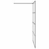 Walk-in suihkun seinäke kirkas ESG-lasi 140x195 cm musta