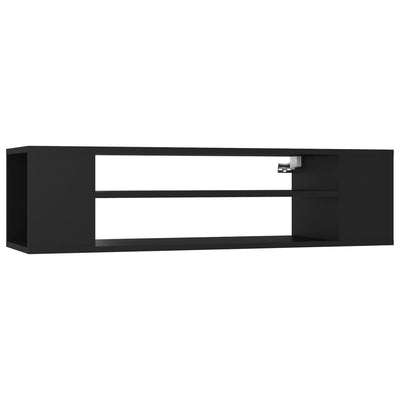 Seinäkiinnitettävä TV-taso musta 100x30x26,5 cm tekninen puu