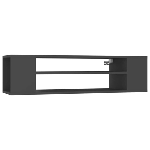 Seinäkiinnitettävä TV-taso harmaa 100x30x26,5 cm tekninen puu