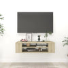 Seinäkiinnitettävä TV-taso Sonoma 100x30x26,5 cm tekninen puu