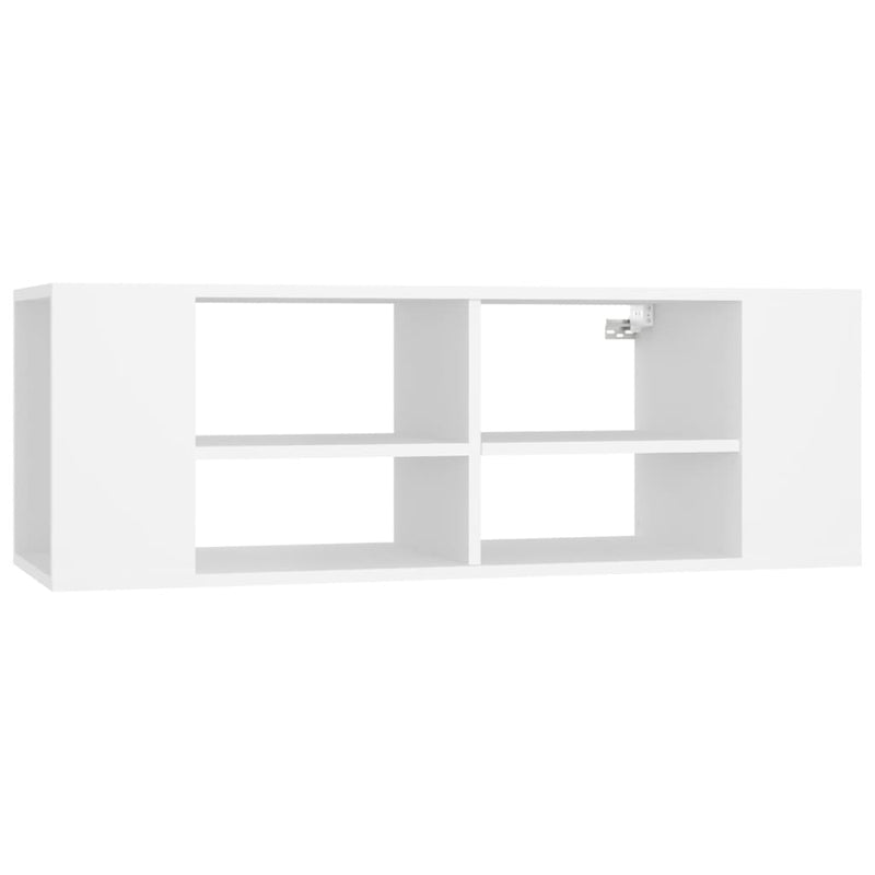 Valkoinen seinäkiinnitettävä tv-taso Carmenica 102x35x35cm (puinen)