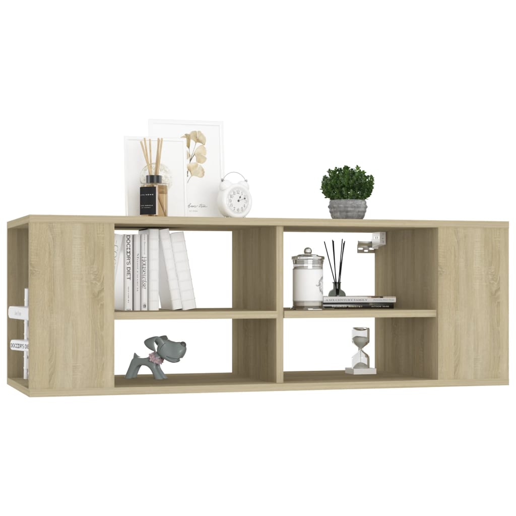 Seinäkiinnitettävä TV-taso Sonoma 102x35x35 cm tekninen puu