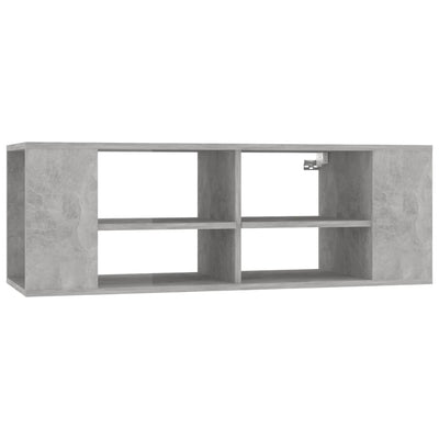 Seinäkiinnitettävä TV-taso betoninharmaa 102x35x35cm puu