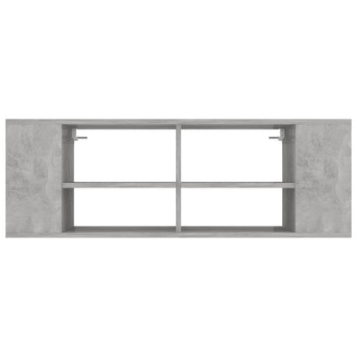 Seinäkiinnitettävä TV-taso betoninharmaa 102x35x35cm puu