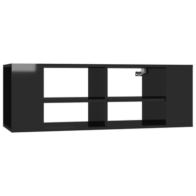 Seinäkiinnitettävä TV-taso kk. musta 102x35x35 cm tekninen puu