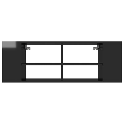 Seinäkiinnitettävä TV-taso kk. musta 102x35x35 cm tekninen puu