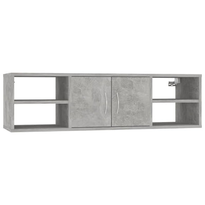 Seinähylly betoninharmaa 102x30x29 cm tekninen puu