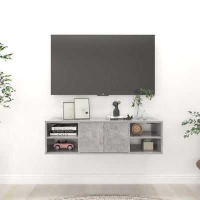 Seinähylly betoninharmaa 102x30x29 cm tekninen puu