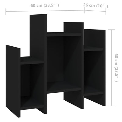 Sivukaappi musta 60x26x60 cm tekninen puu