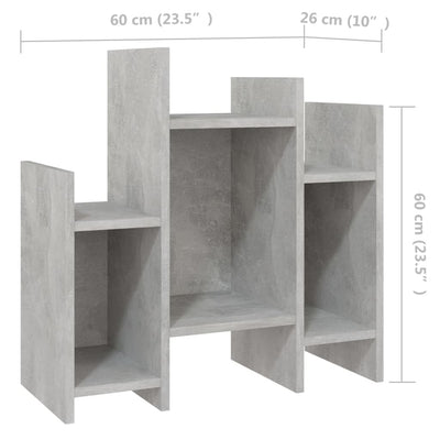 Sivukaappi betoninharmaa 60x26x60 cm tekninen puu