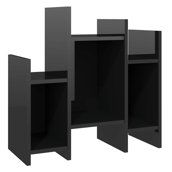 Sivukaappi korkeakiilto musta 60x26x60 cm tekninen puu
