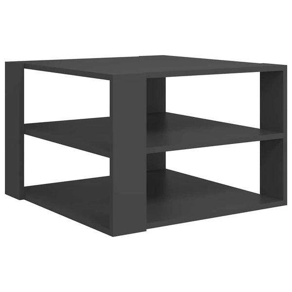Sohvapöytä harmaa 60x60x40 cm lastulevy