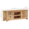 TV-taso 110x30x40 cm karkea mangopuu