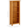 Kirjahylly 4 tasoa 45x22x110 cm täystammi