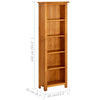 Kirjahylly 5 tasoa 45x22x140 cm täystammi