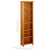 Kirjahylly 6 tasoa 52x22x180 cm täystammi