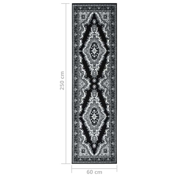 Käytävämatto BCF musta 60x250 cm