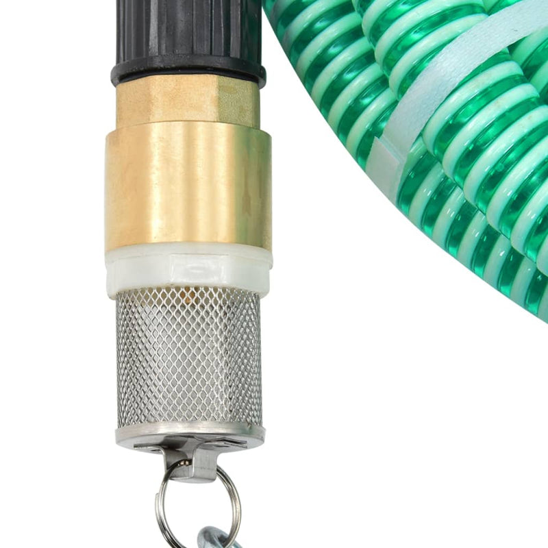 Messinkiliittimillä varustettu vihreä imuletku Lenut 1,1 m (pvc) 7