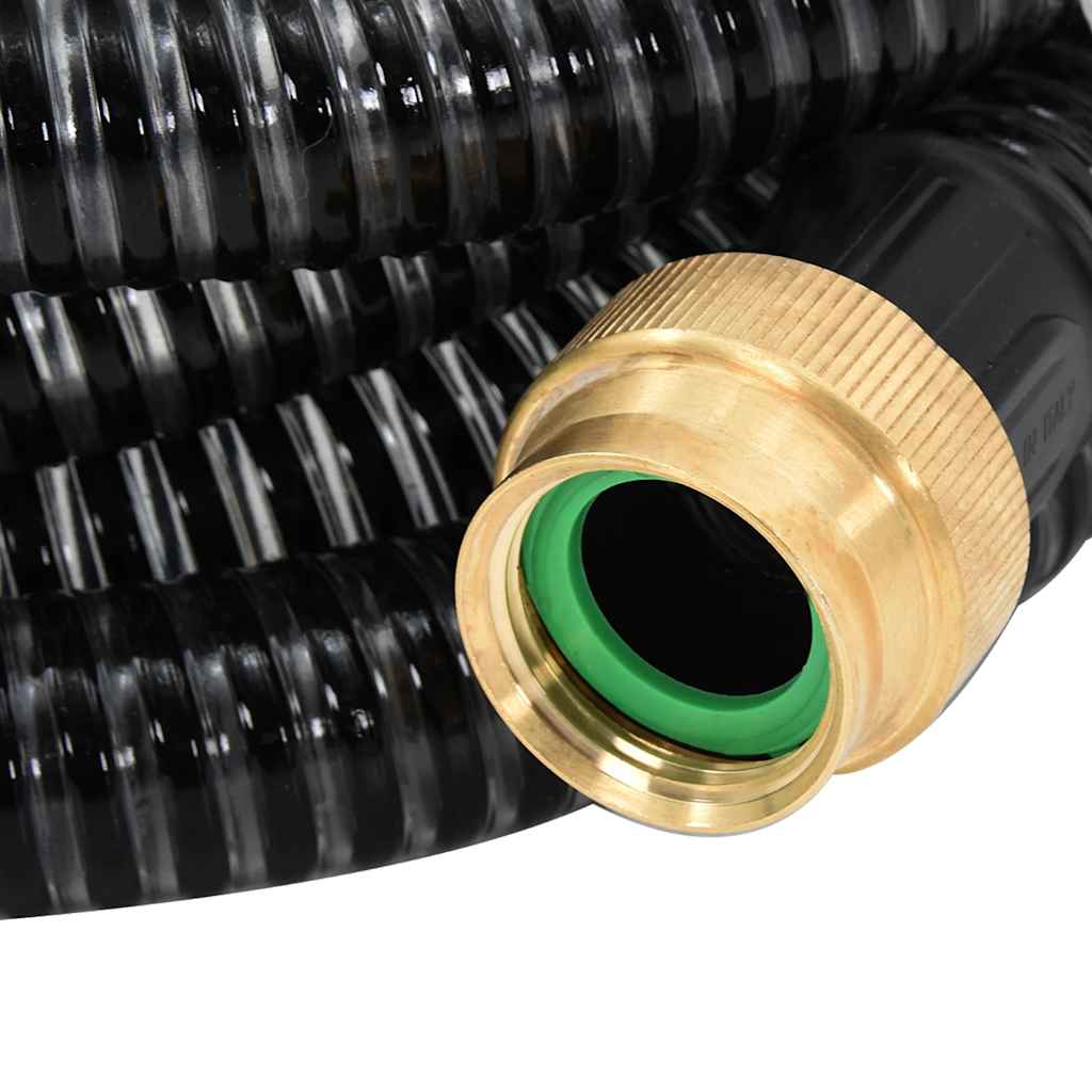 Musta imuletku messinkiliittimillä Lenut 1,1" 20 m (pvc)