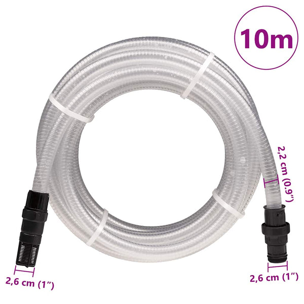 Imuletku PVC-liittimillä läpinäkyvä 2,5 cm 10 m PVC