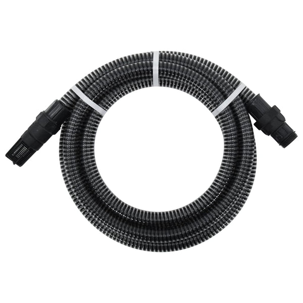 Musta imuletku PVC 7 m messinkiliittimillä 1,1"