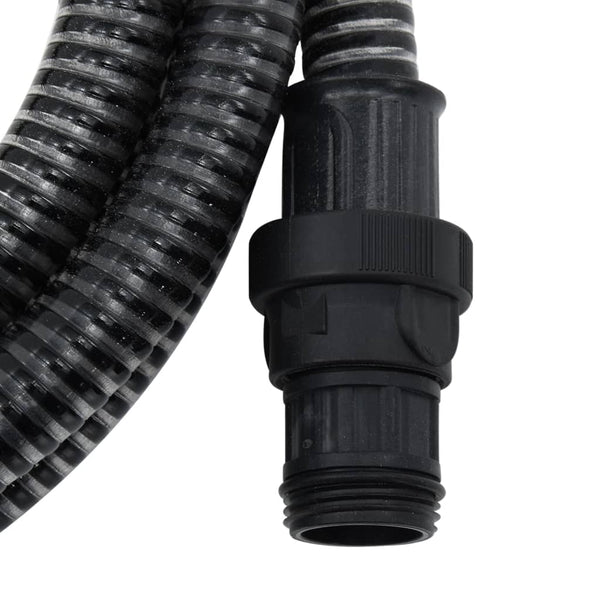Musta imuletku PVC 7 m messinkiliittimillä 1,1"
