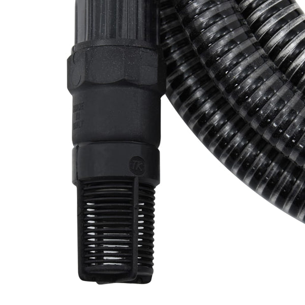 Musta imuletku PVC 7 m messinkiliittimillä 1,1"