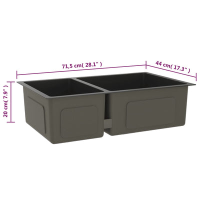 Musta tiskiallas Dumine (ruostumaton teräs)