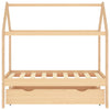 Lasten sängynrunko laatikolla Rihan 70x140cm (mänty)