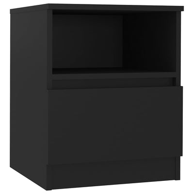 Yöpöydät 2 kpl musta 40x40x50 cm tekninen puu