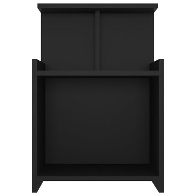 Yöpöydät 2 kpl musta 40x35x60 cm tekninen puu