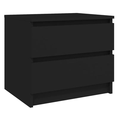 Yöpöydät 2 kpl musta 50x39x43,5 cm lastulevy