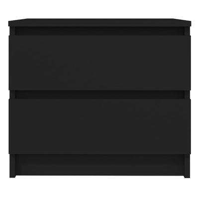 Yöpöydät 2 kpl musta 50x39x43,5 cm lastulevy