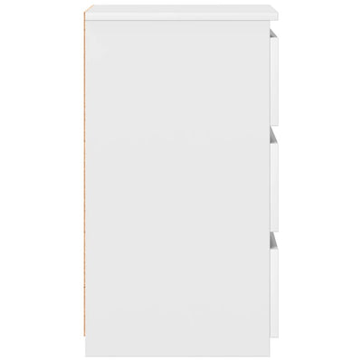 Valkoinen yöpöydät Deaconescu 40x35x62,5cm (2 kpl puinen)