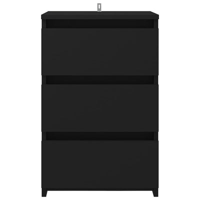Yöpöydät 2 kpl musta 40x35x62,5 cm tekninen puu