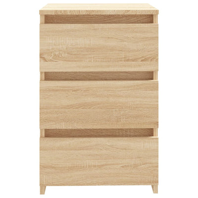 Yöpöydät 2 kpl Sonoma-tammi 40x35x62,5 cm tekninen puu