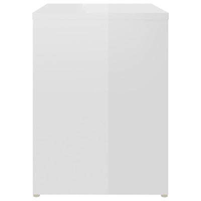 Valkoinen yöpöydät Moraru 40x30x40cm (2 kpl, korkeakiilto, puinen)