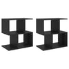 Musta yöpöydät Madeline 50x30x51,5cm (2 kpl puinen)