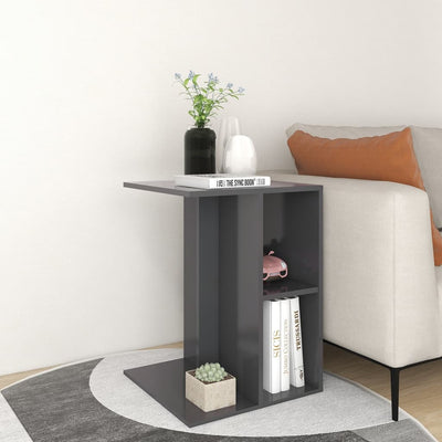 Sivupöytä harmaa 60x40x45 cm lastulevy