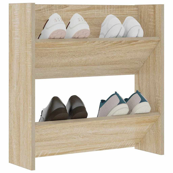 Seinäkenkäkaappi Sonoma-tammi 60x18x60 cm lastulevy