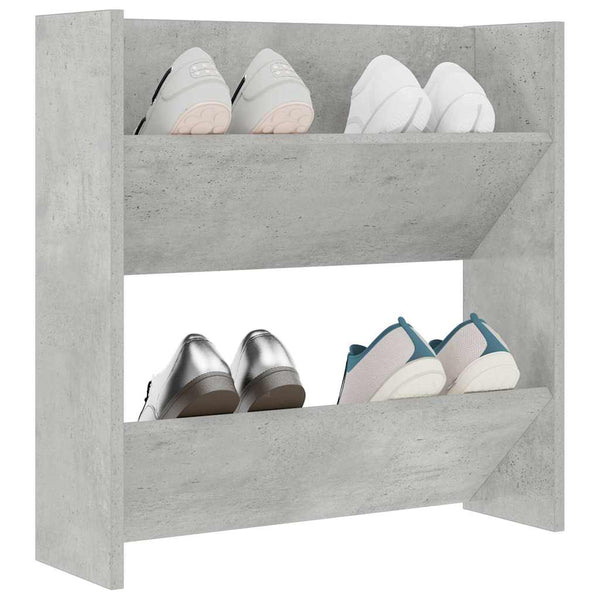 Seinäkenkäkaappi betoninharmaa 60x18x60 cm lastulevy